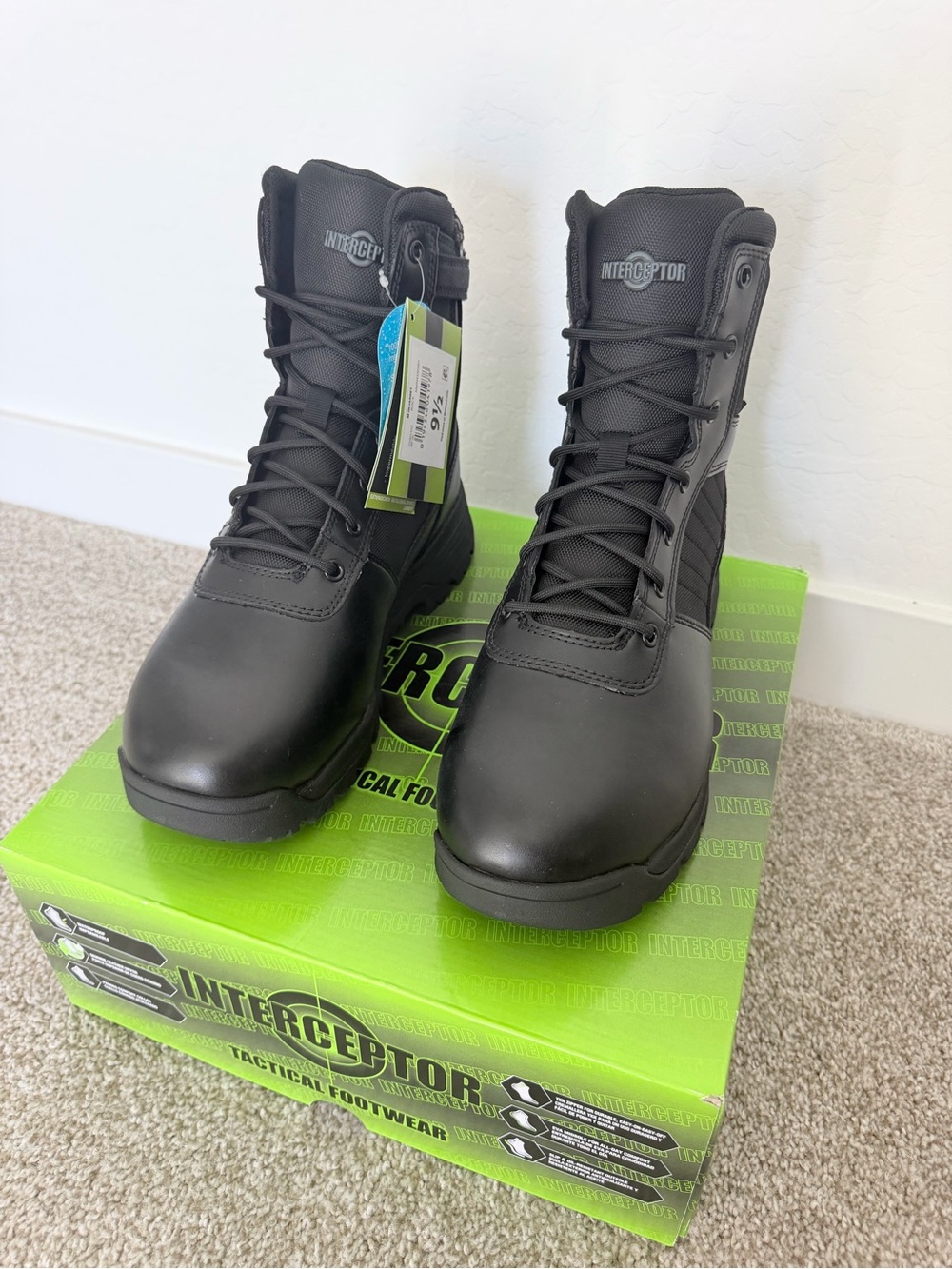 Interceptor Men's Tactical Boots - Black